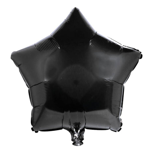 Prairie Supply Black Star-Shaped Foil Balloons